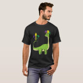 Jester Brachiosaurus Apatosaurus Cute Mardi Gras B T-shirt (Voorkant volledig)