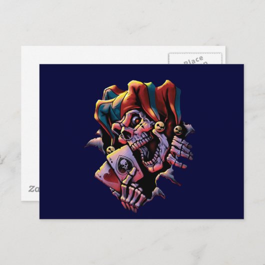 Jester Card Player Briefkaart (Voorkant / Achterkant)
