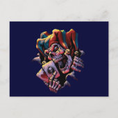 Jester Card Player Briefkaart (Voorkant)
