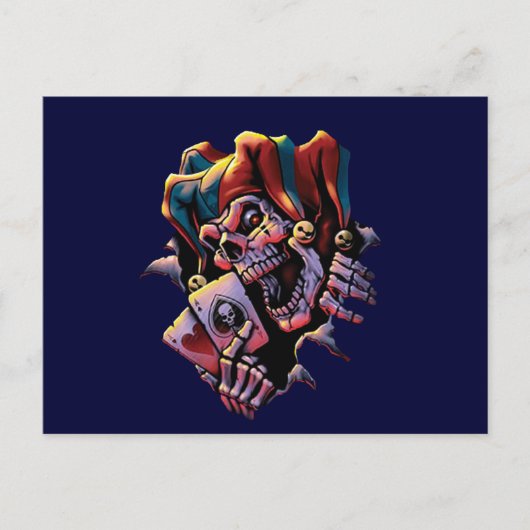Jester Card Player Briefkaart (Voorkant)