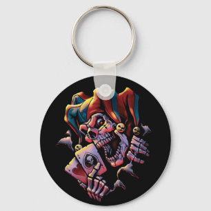 Jester Card Player Sleutelhanger