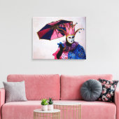 Jester Carnavalskostuum, Venetië Canvas Afdruk (Insitu (Woonkamer))