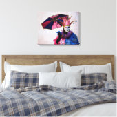 Jester Carnavalskostuum, Venetië Canvas Afdruk (Insitu (Slaapkamer))