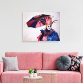 Jester Carnavalskostuum, Venetië Canvas Afdruk (Insitu (Woonkamer))
