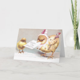 Jester Chick met Marotte Pasen Feestdagen Kaart
