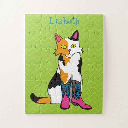 Jester de Kat Kinder Personalized Legpuzzel (Verticaal)