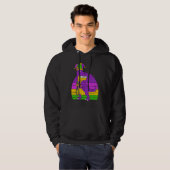 Jester Dinosaur Masquerade Mask Slapend Mardi Gra Hoodie (Voorkant volledig)