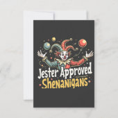 Jester Goedgekeurd Shenanigans Circus Clown Bedankkaart (Voorkant)