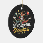 Jester Goedgekeurd Shenanigans Circus Clown Keramisch Ornament (Rechts)