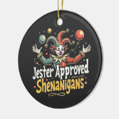 Jester Goedgekeurd Shenanigans Circus Clown Keramisch Ornament (Links)