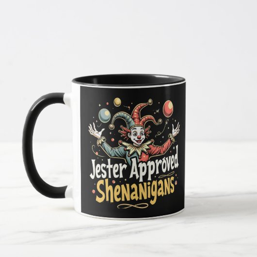 Jester Goedgekeurd Shenanigans Circus Clown Mok (Links)