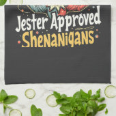 Jester Goedgekeurd Shenanigans Circus Clown Theedoek (Gevouwen)
