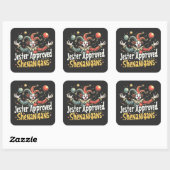 Jester Goedgekeurd Shenanigans Circus Clown Vierkante Sticker (Vel)