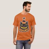 Jester Halloween  Art Cartoon Cat T-shirt (Voorkant volledig)