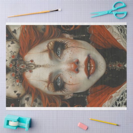 Jester Harlequin Masquerade Lady Decoupage Tissuepapier (Craft)