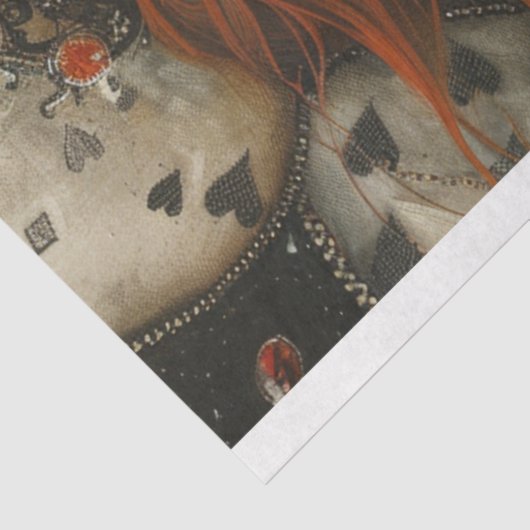 Jester Harlequin Masquerade Lady Decoupage Tissuepapier (Detail)