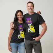 Jester Hat Skeleton Cat Mardi Gras Bones Carnival T-shirt (Unisex)