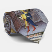 JESTER HOLDING OWL MEDIEVAL MANUSCRIPT STROPDAS (Opgerold)