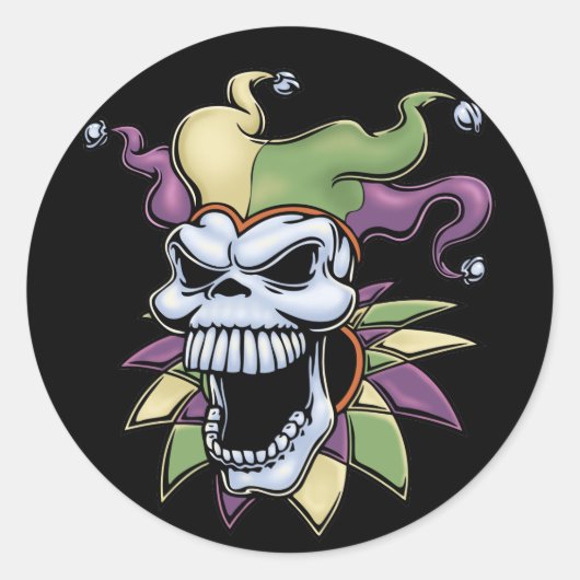 Jester II Ronde Sticker (Voorkant)