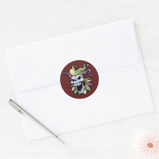 Jester II Ronde Sticker (Envelop)