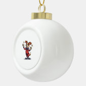 Jester Jack Russell Keramische Bal Ornament (Rechts)