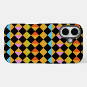 Jester Joker Motley Diamonds Squares Geometric Case-Mate iPhone Case (Achterkant (horizontaal))