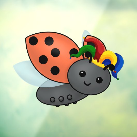Jester Ladybug Raamsticker (Vel 3)