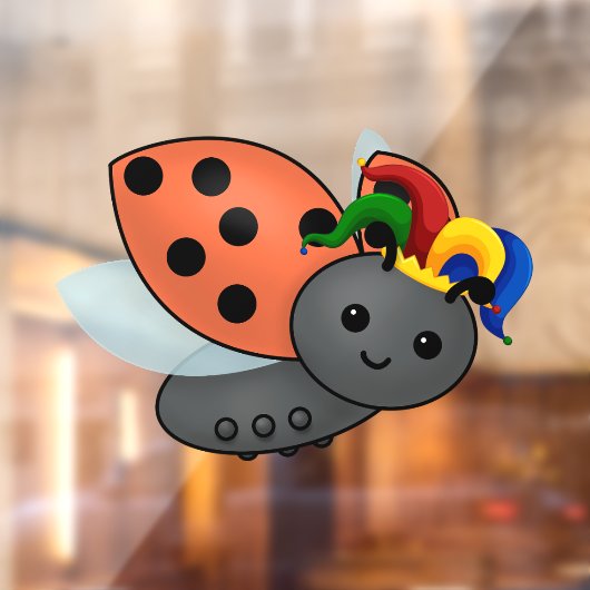 Jester Ladybug Raamsticker (Vel 2)