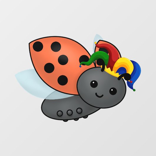 Jester Ladybug Raamsticker (Vel)