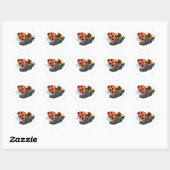 Jester Ladybug Ronde Sticker (Vel)
