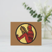 Jester lezen briefkaart (Staand voorkant)