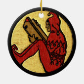 Jester lezen keramisch ornament (Achterkant)