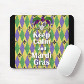 Jester Mask Keep Calm en Mardi Gras Muismat (Met muis)