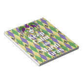 Jester Mask Keep Calm en Mardi Gras Notitieblok (Schuin)