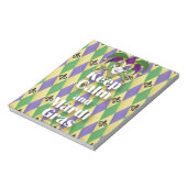 Jester Mask Keep Calm en Mardi Gras Notitieblok (Linkerzijde)