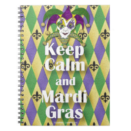 Jester Mask Keep Calm en Mardi Gras Notitieboek