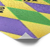 Jester Mask Keep Calm en Mardi Gras Poster (Hoek)