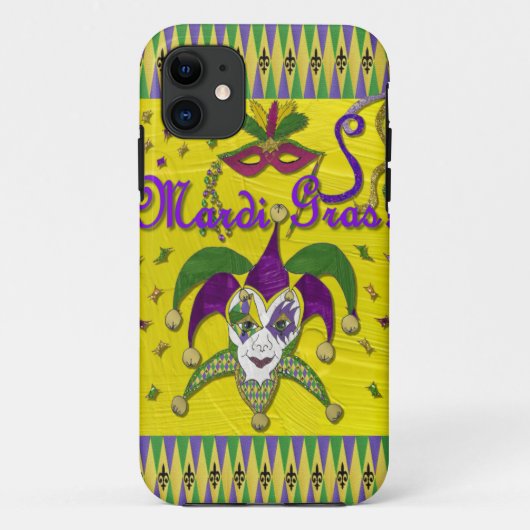 Jester Mask Mardi Gras Harlekijn Case-Mate iPhone Case (Achterkant)