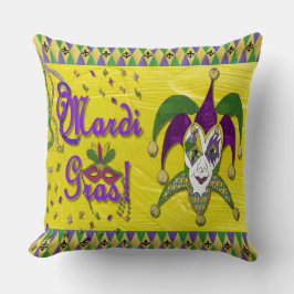 Jester Mask Mardi Gras Harlekijn Kussen