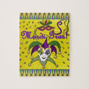 Jester Mask Mardi Gras Harlekijn Legpuzzel