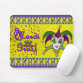 Jester Mask Mardi Gras Harlekijn Muismat (Met muis)