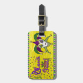 Jester Mask Mardi Gras Harlequin Bagagelabel (Voorkant verticaal)