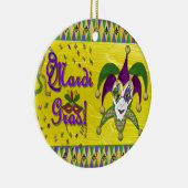 Jester Mask Mardi Gras Harlequin Keramisch Ornament (Rechts)
