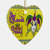 Jester Mask Mardi Gras Harlequin Keramisch Ornament (Rechts)
