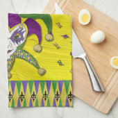 Jester Mask Mardi Gras Harlequin Keukenhanddoeken (Quarter Fold)