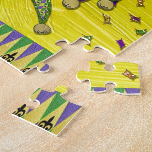 Jester Mask Mardi Gras Harlequin Legpuzzel (Zijkant)