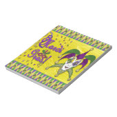 Jester Mask Mardi Gras Harlequin Notitieblok (Linkerzijde)