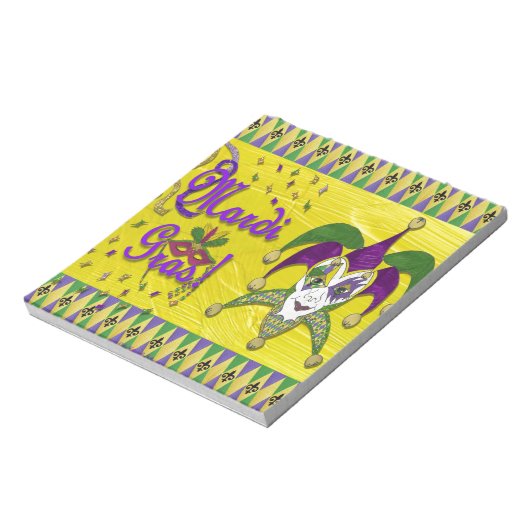 Jester Mask Mardi Gras Harlequin Notitieblok (Linkerzijde)