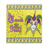 Jester Mask Mardi Gras Harlequin Notitieblok (Voorkant)