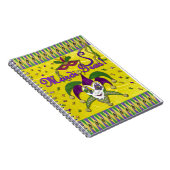 Jester Mask Mardi Gras Harlequin Notitieboek (Rechterzijde)